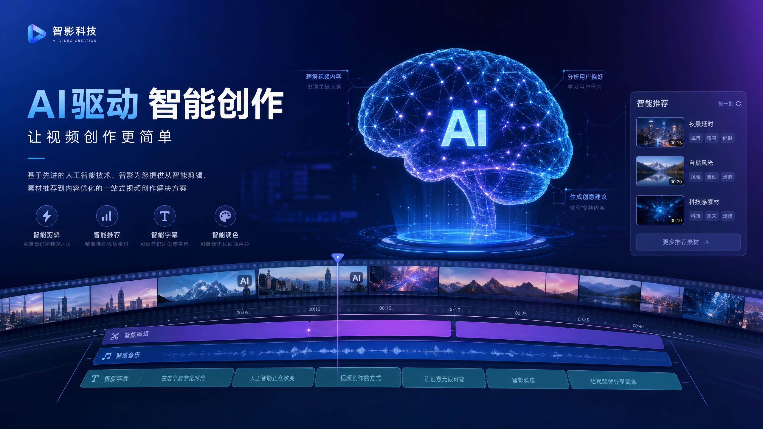 国产-【国产】AI智能剪辑传媒演示：5分钟完成专业短视频